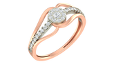 18K Gold & Diamond Ring For Women KRA10597